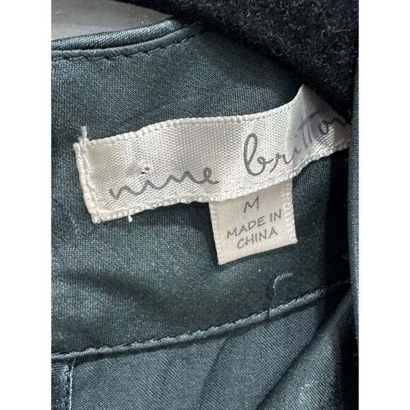 NINE BRITTON Women Green Blouse MEDIUM - Picture 3 of 4